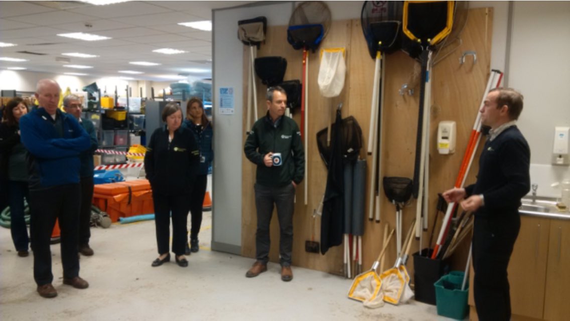 ChrisBaingerEA's tweet photo. Day 2 of #invasiveweek #Biosecurity demo of the drying zone to area staff by our #INNS lead Martin Fenn #CheckCleanDry https://t.co/Pe7jPpI1NG