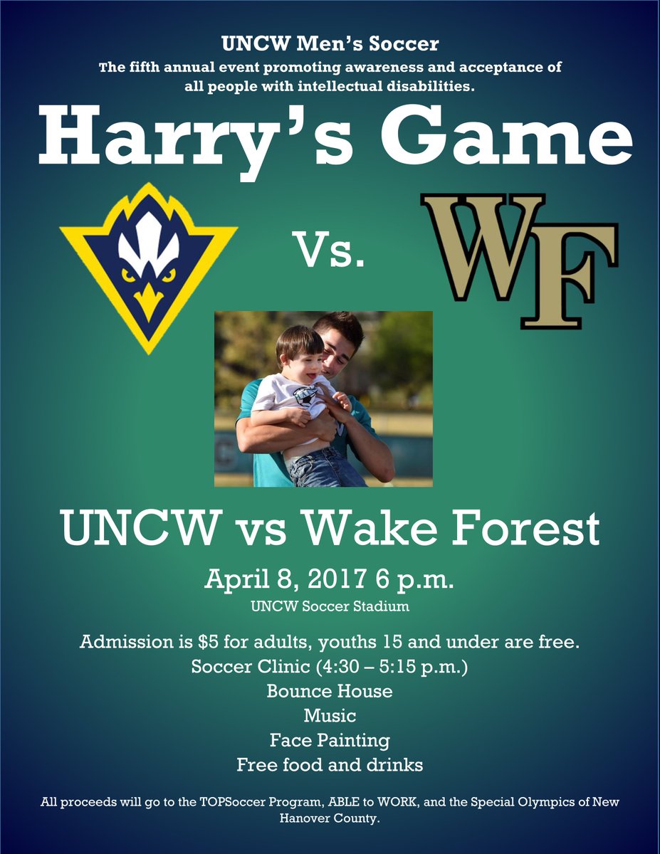 UNCWmascot's tweet image. Join us for this very special event featuring @UNCWMenssoccer vs. Wake Forest on Saturday, April 8. Visit UNCWsports.com for more.