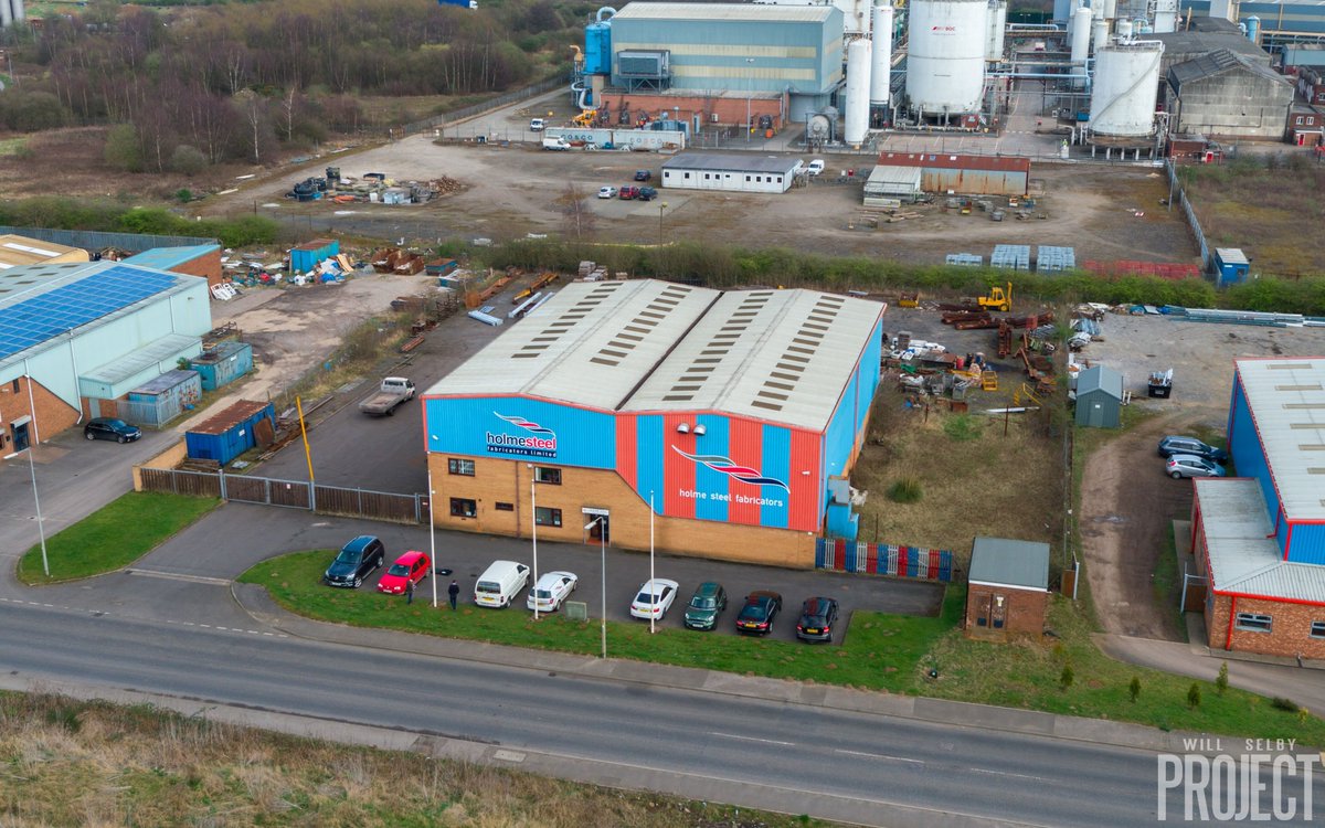 HolmeSteelFab's tweet photo. Had a visit from @wselbyproject yesterday - looking forward to working with you on future projects - #drone #photography https://t.co/0wqIoJrSdG