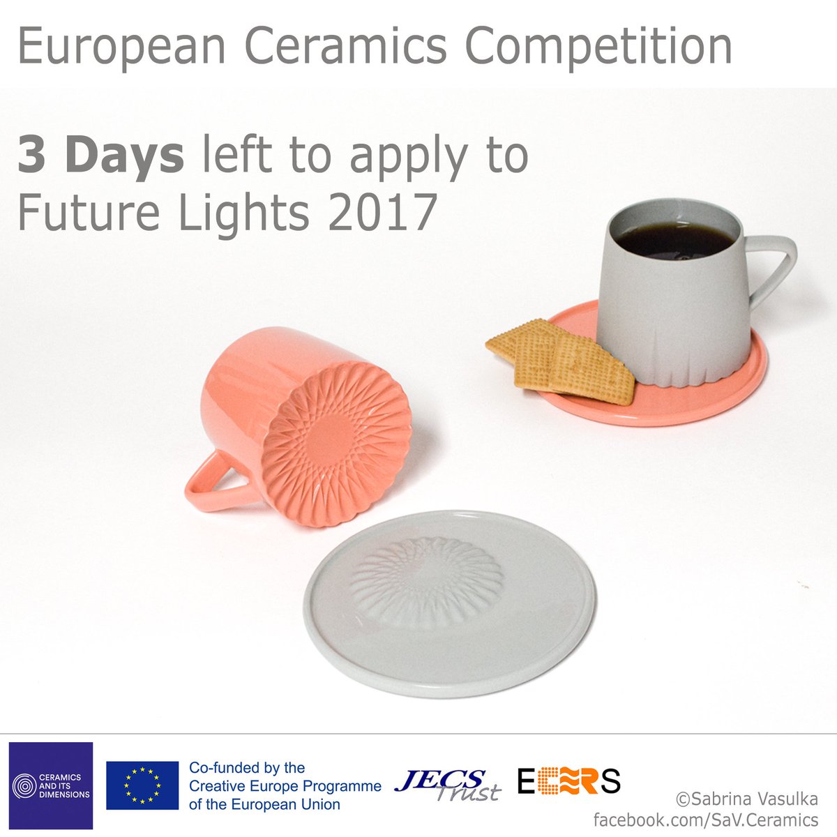 CeramicsProject's tweet photo. Only 3 days left to apply for Future Lights 2017!
Apply online or by email by 31st March 
For info go to:
…https://t.co/AWVC3nKwzr  #comp https://t.co/FuTTHeDY4X
