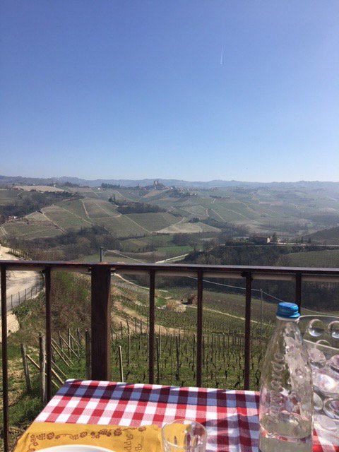 PiedmontFoodWin's tweet photo. One of our favourite places for lunch with amazing view towards Serralunga d'Alba food and wine are pretty good too:) https://t.co/4YtscS6XZ6