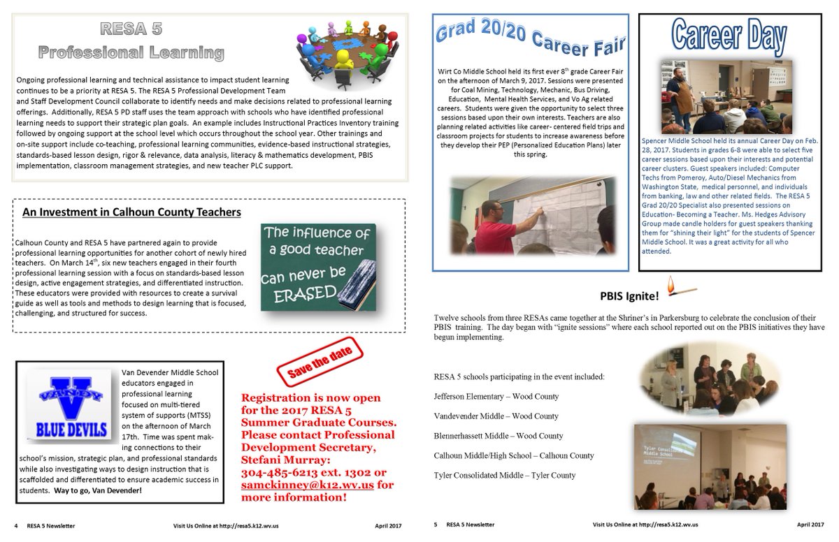 RESAFIVE's tweet photo. Check out many of the great services @RESAFIVE has been providing in the April Newsletter! #WVRESAs #SaveRESAs #wvlegis #wvgov #wvpol https://t.co/3kiCuG0lUM