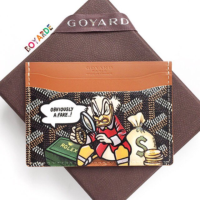 BoyardeArt's tweet photo. #tb to painting McScrooge investigating his Rolex! #itsnotabagitsaboyarde #boyarde #goyard #mcscrooge https://t.co/IvxzkaWHtI