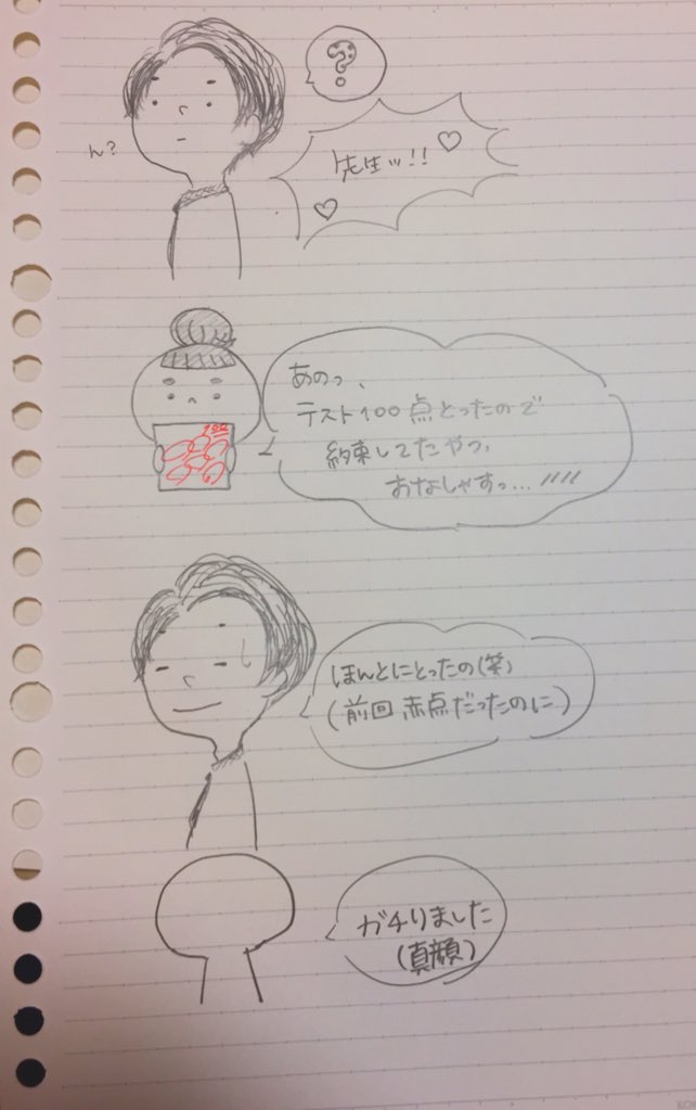 sk47_ny's tweet photo. こんな制度が学校にあるのなら
勉強頑張ったかもしれないなって思った結果の絵
#山﨑先生 https://t.co/NLBXEL6W4C