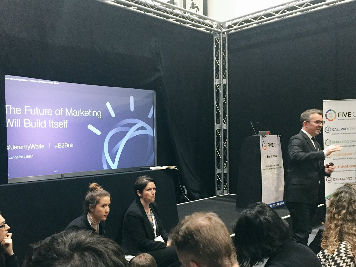 bzbconsultancy's tweet photo. Amazing speech from @jeremywaite    #B2BUK #IBM @b2bmarketingexpo #b2bmarketing #bigdata https://t.co/69J99eIeRA