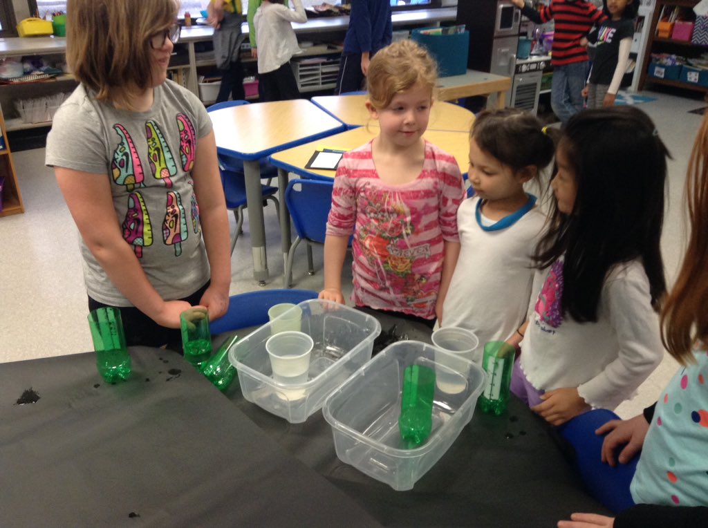 A2STEAM's tweet photo. Critique &amp; Revision is a key component to #PBL #BIE Kinders share weather projects with 3rd grade experts https://t.co/W0g67oUy34