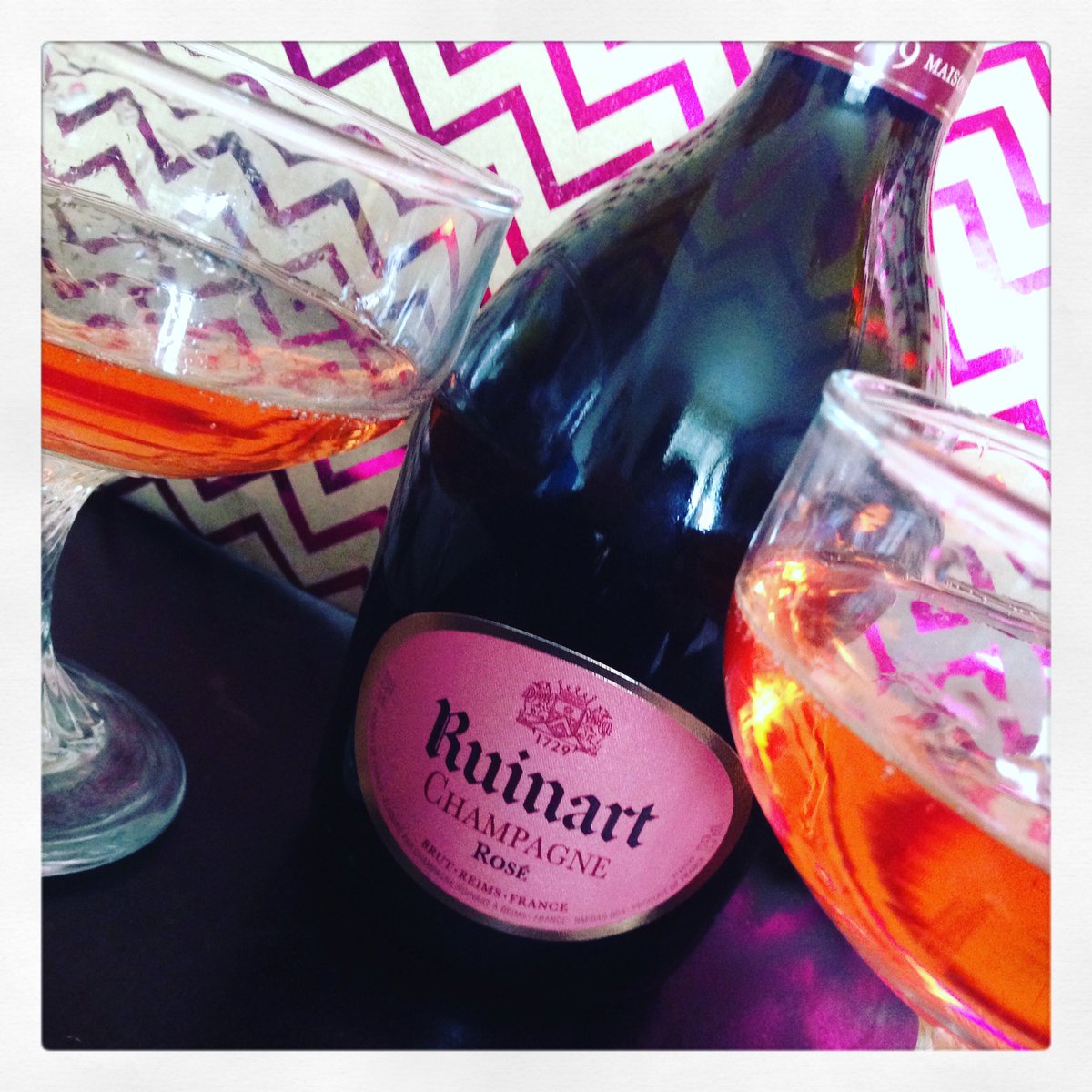 greyrabbitstop's tweet photo. You can't beat a bit of birthday bubbly. Thankyou @andrewbell1980 #besthubby #ruinart #ruinartchampagne https://t.co/oGeX8MEZxt