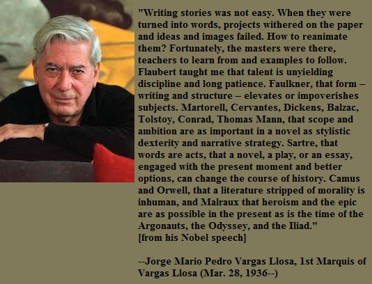 Happy birthday, Mario Vargas Llosa! 