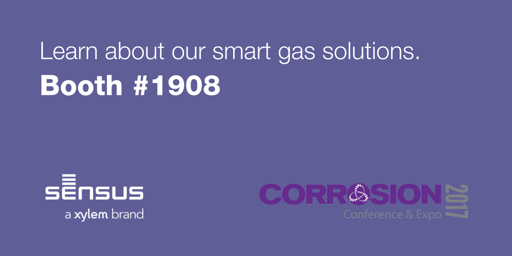 SensusGlobal's tweet photo. Weโre onsite at #CORROSION2017 this week! Stop by booth #1908 to chat w/ our experts about our #smartgas solutions. https://t.co/Sael43rpdo https://t.co/mBi9eK3g24