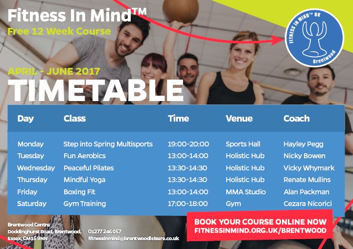 #Exercise can help improve your #mentalhealth, #Fitnessinmind have classes from #yoga to #boxing! @fitnessinminduk @BrentwoodCentre