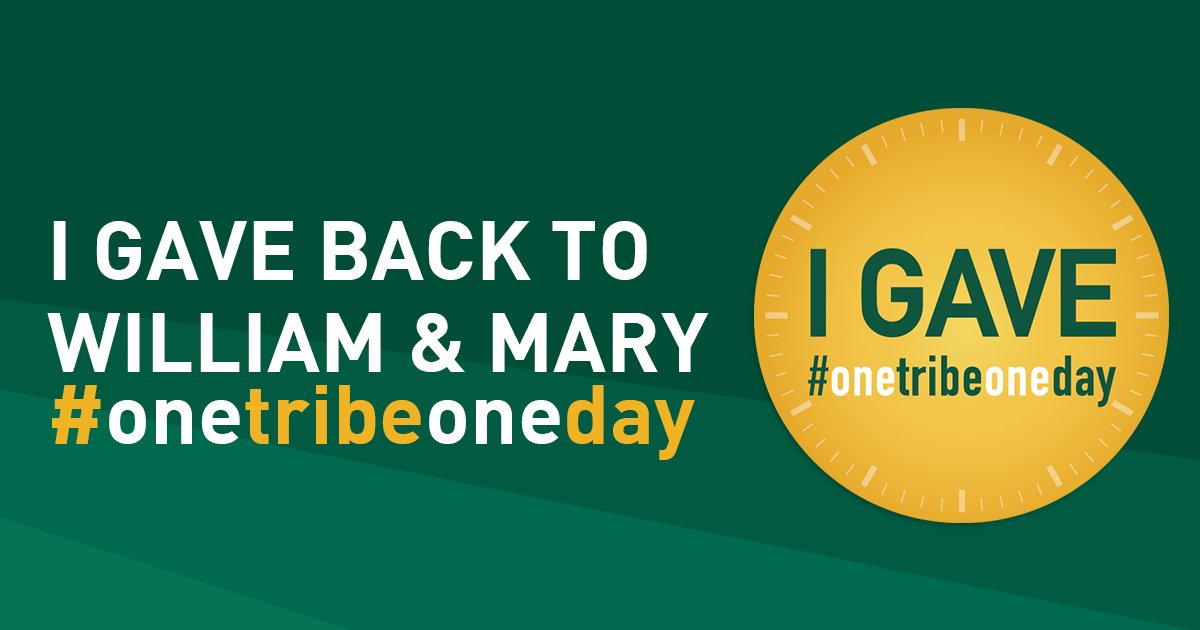 W&amp;M will celebrate our fourth year of giving back and paying it forward on 3/28. Make a difference: wm.edu/OTOD #OneTribeOneDay