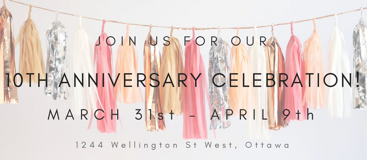 FABBABYGEAR's tweet photo. Join us in celebrating 10 YEARS! March 31st - April 9th at 1244 Wellington St West! #ottawa https://t.co/UMfEBfqZ4v