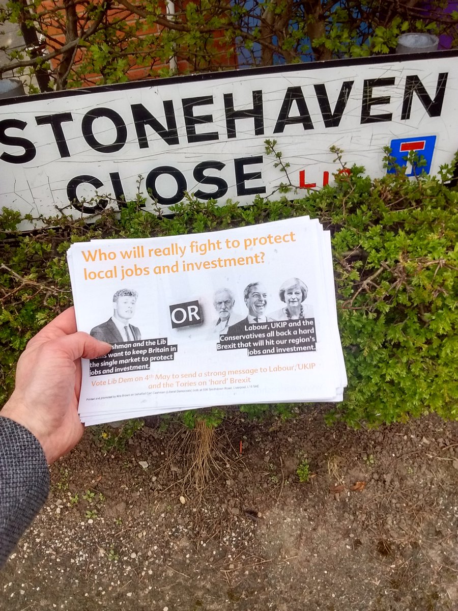 ThisCharmingSte's tweet photo. Out delivering a #NewVision on behalf of @CarlCashman in #BelleVale on the launch of his #manifesto #LCRMayor https://t.co/VeTe11a8ZK