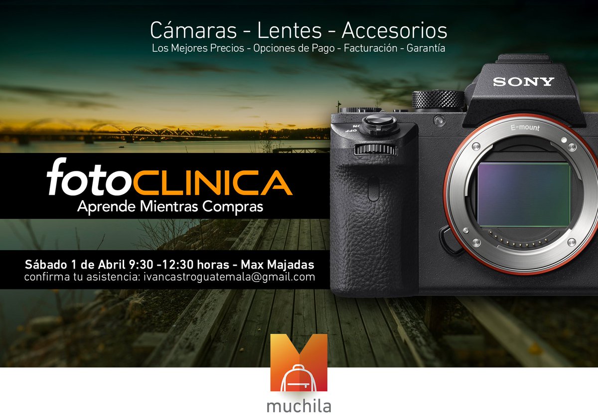 ivancastro's tweet photo. Tenemos los equipos Sony para que los puedas probar, precios increíbles, garantía y muchas opciones de pago #fotoclinica #muchila #sony https://t.co/DhAy3hNEYE