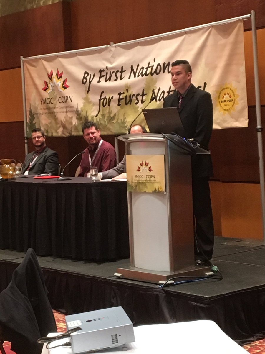 fnigc's tweet photo. Andy Alook from Bigstone Cree Nation speaks to the importance of data in turning things around in his northern Alberta community #FNDataGov https://t.co/9dVOzUZqgS