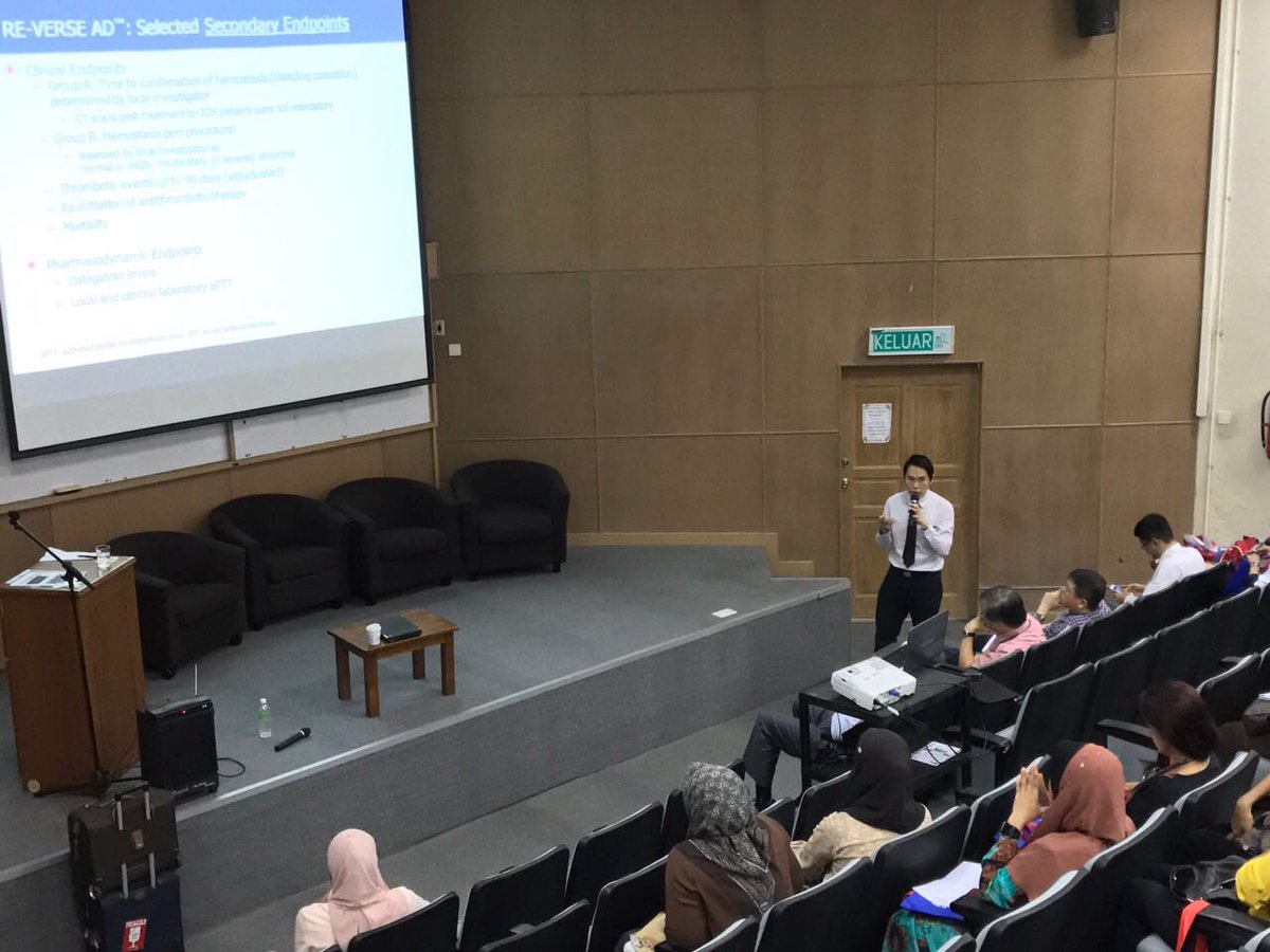 alankoay81's tweet photo. Spoke on #Anticoagulation 3.0 (#Bleeding Management Workshop) alongside #DrNoelThomas at #HospitalKualaLumpur #HKL #Praxbind #idarucizumab https://t.co/QlIYud9dxI