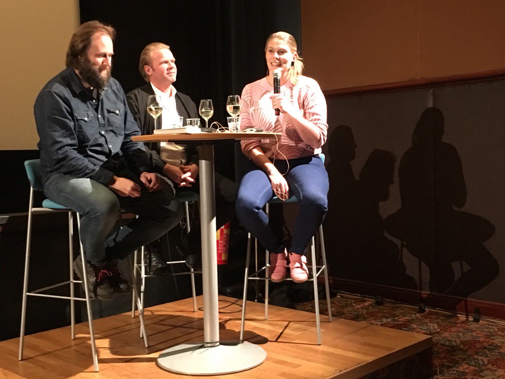 Stein Torleif Bjella sørget for god stemning etter visning av Hoggeren på Gimle i kveld! <a href="/NordiskFilmKino/">NFKino</a> #hoggeren