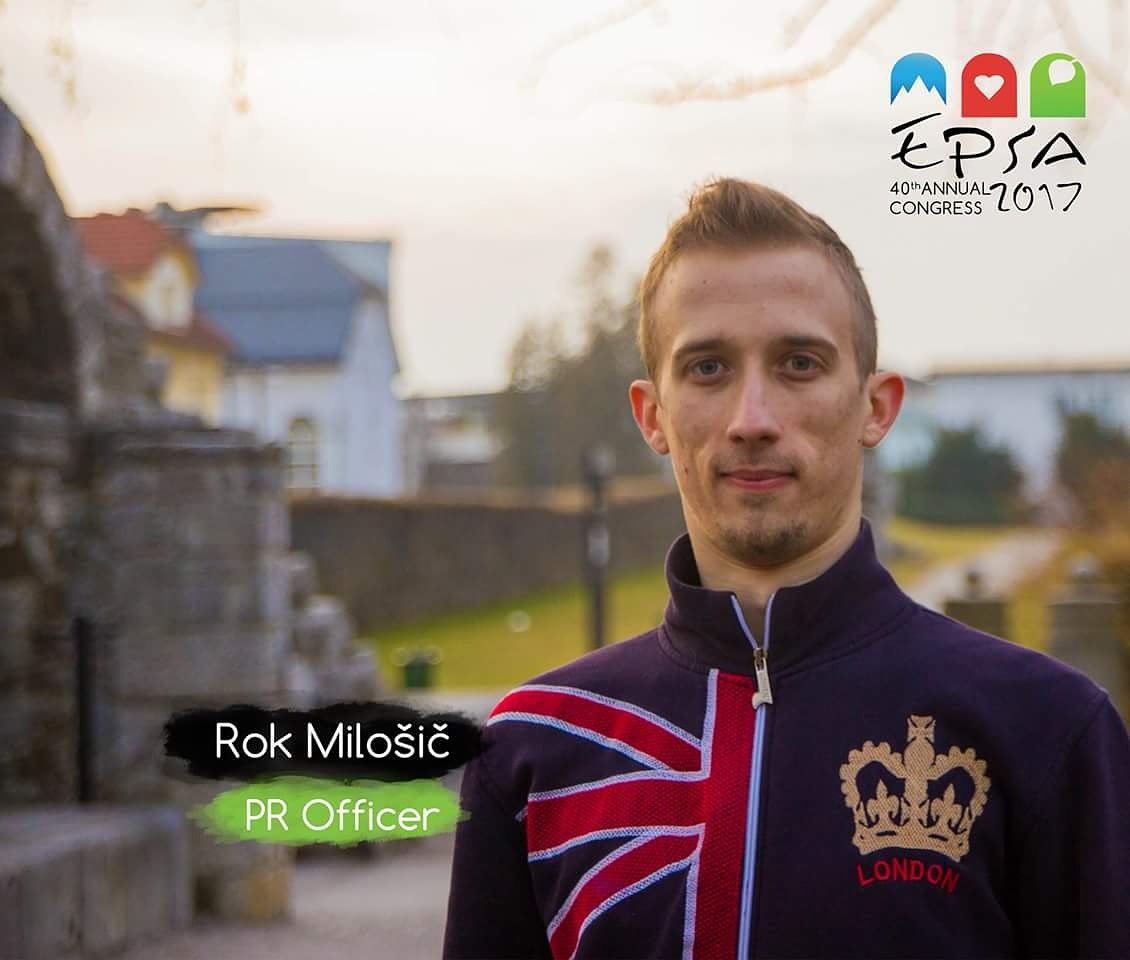 epsaac2017's tweet photo. Rok Milošič, PR Officer https://t.co/DU8CwhvIzJ