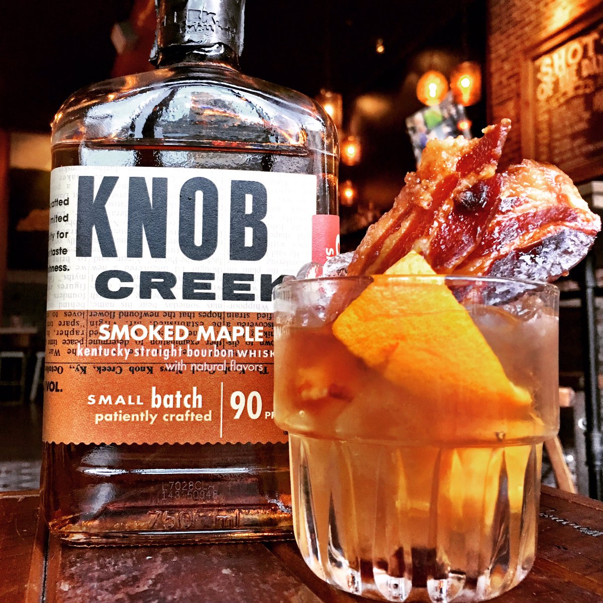 centrolexington's tweet photo. Oh. My. Gawd. Candied BACON 😍Bacon Old Fashion debuts FRI y'all! 🥃 🥓🥃🥓🥃 #knobcreek #bacon #bourbon https://t.co/c2aC1Bsc1v