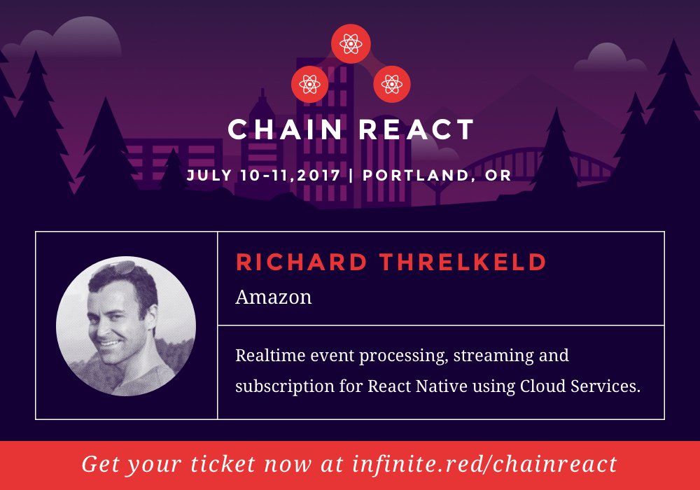 ChainReactConf's tweet image. Another great talk "Realtime Event Processing, Streaming, & Subscription for #ReactNative Using Cloud Services"@undef_obj at #chainreact2017
