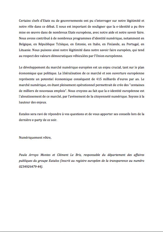 EutalosFr's tweet photo. retrouvez notre communiqué de presse, précisant notre position sur la e-identité européenne #CyberSimuPE  @CyberSimuPEInfo https://t.co/RkfAqdNBAZ
