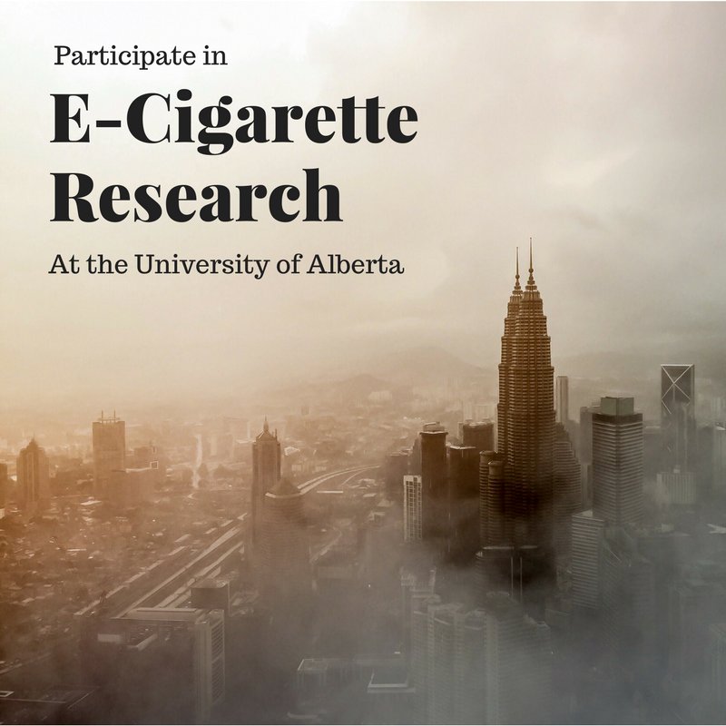 Here at the University we're hoping that this foggy Alberta morning reminds you to participate in our vaping research!
#vape #yeg #research