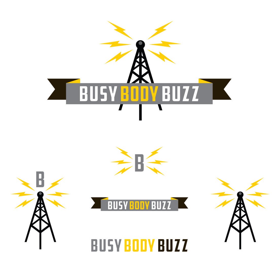 From #TheThinkFarm archives: #logodesign to communicate Busy Body Bee's mission of modern buzz &amp; old-time-y customer service. #brandidentity
