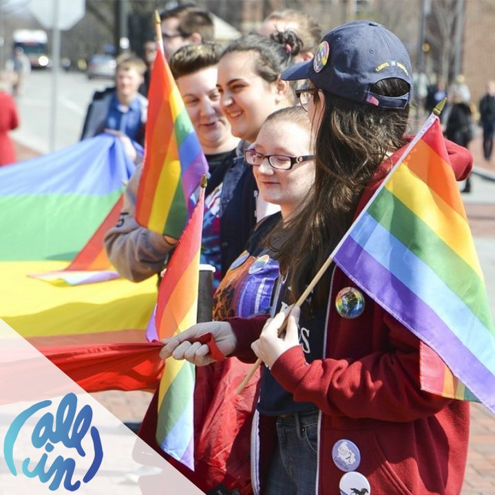 PennStateSL's tweet photo. Our students at the #PrideParade—we are #AllIn! Be sure to #StandforState this Thurs, too! Fab photo, @penn_state 😁 https://t.co/LA2Hh0rIsz