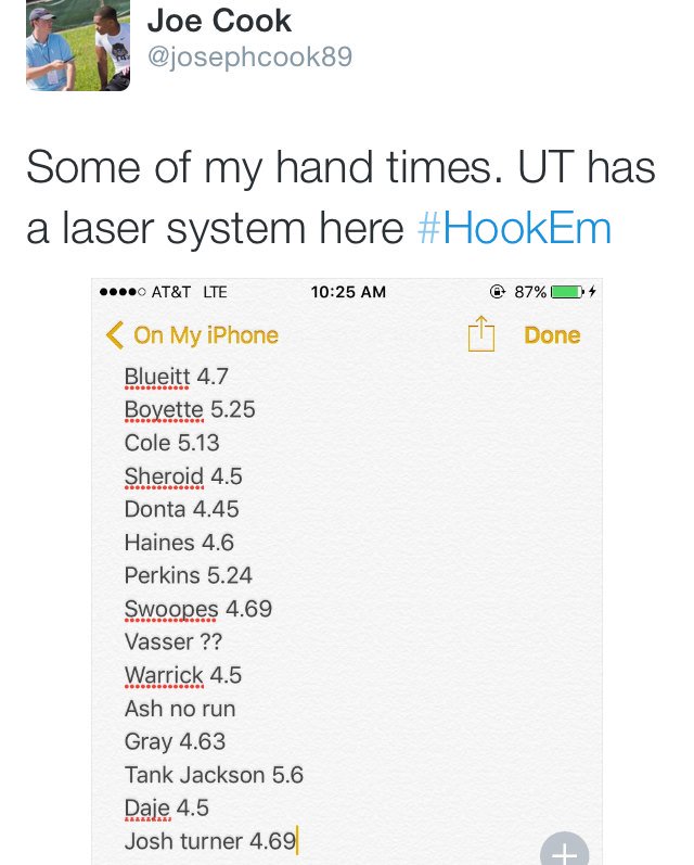InsideTexas's tweet photo. Good start for Texas RB @D33_foreman today at #UTProDay. https://t.co/Z9hdnKNH8i