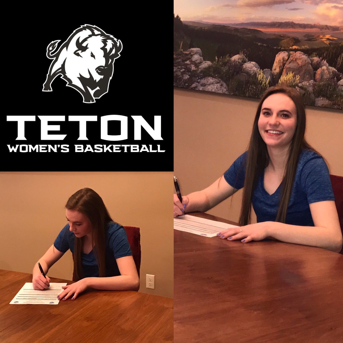 TetonWbb's tweet photo. Lady Tetons would like to welcome Kylie Schott, a senior from Broadview, MT to the Teton Family!  Congrats Kylie! #tetonfamily @kyschott14 https://t.co/tGKLxSuU2U