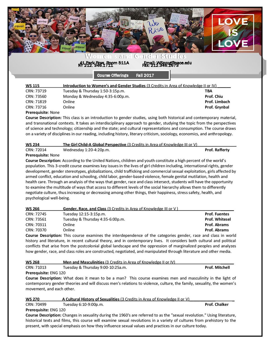 Check your email for the WGS 2017 Fall Course Flyer!