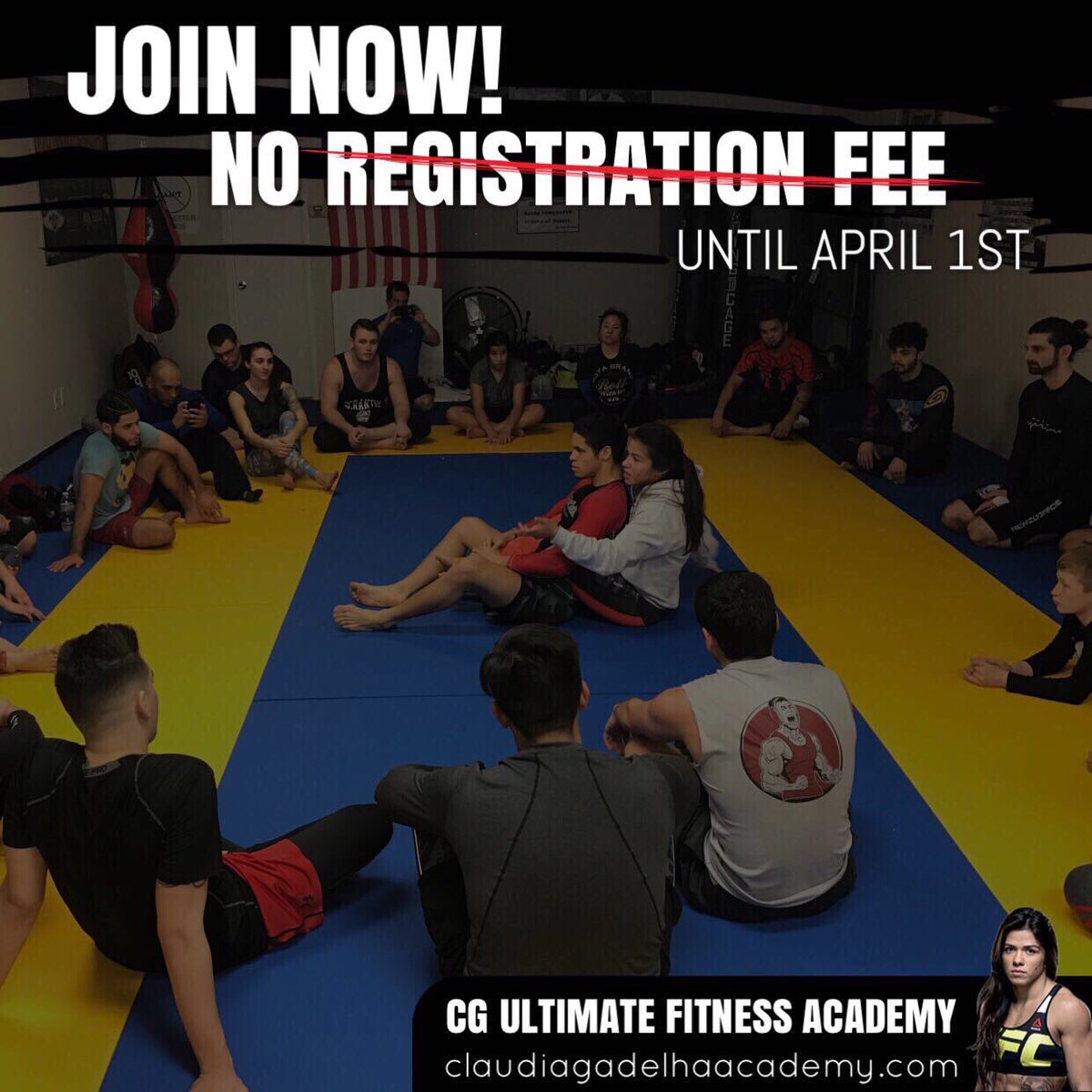 Join now!
No registration fee until April 1st. 😊
#teamclaudia #bjj #mma #boxing #nogi #mmaconditioning #cgfitness #randolphnj #newjersey