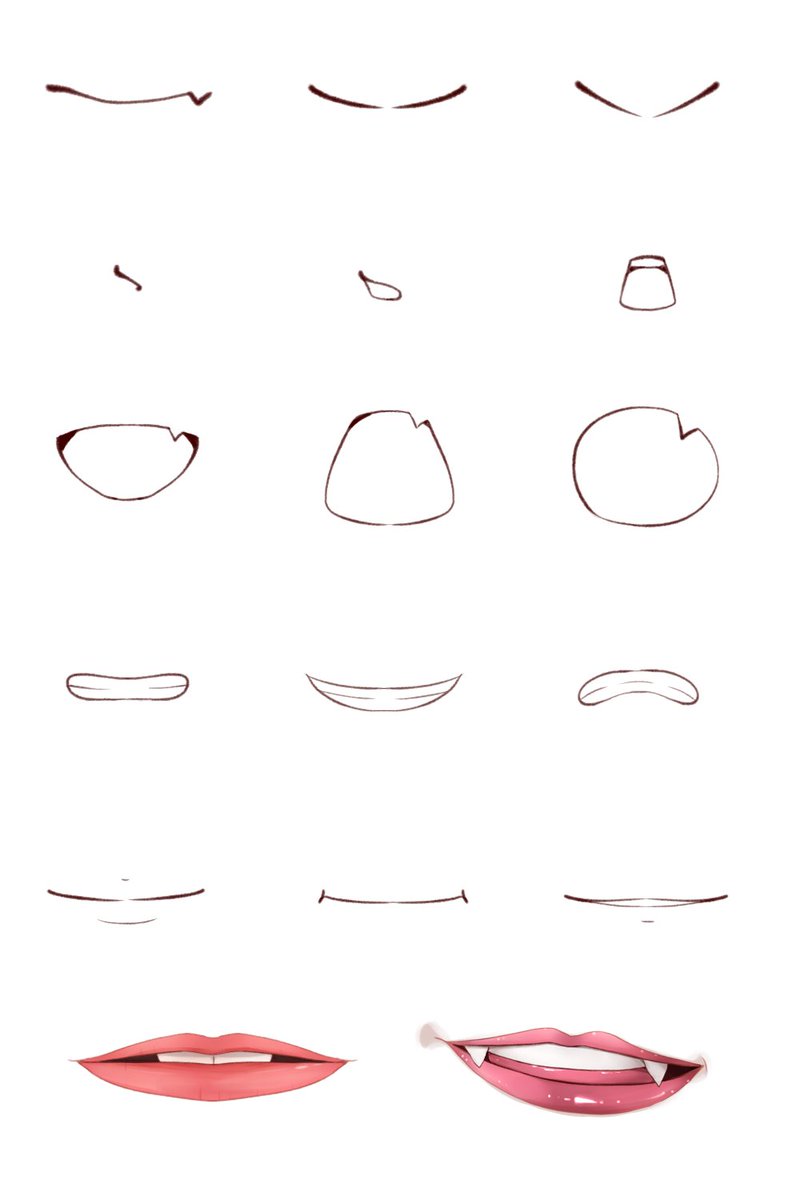 あめぽん No Twitter 口の種類 描いてみた あめぽん No Twitter 口の種類 描いてみた
