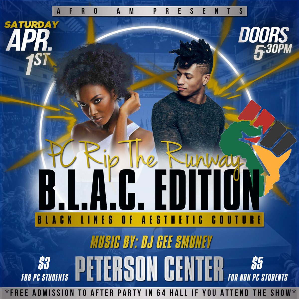 PCMotherland's tweet photo. This Saturday come support @Afroam_pc at their "PC Rip The Runway" Fashion Show!!!! And don't forget to join them at the After Party!!! https://t.co/GNceVLfZ5y