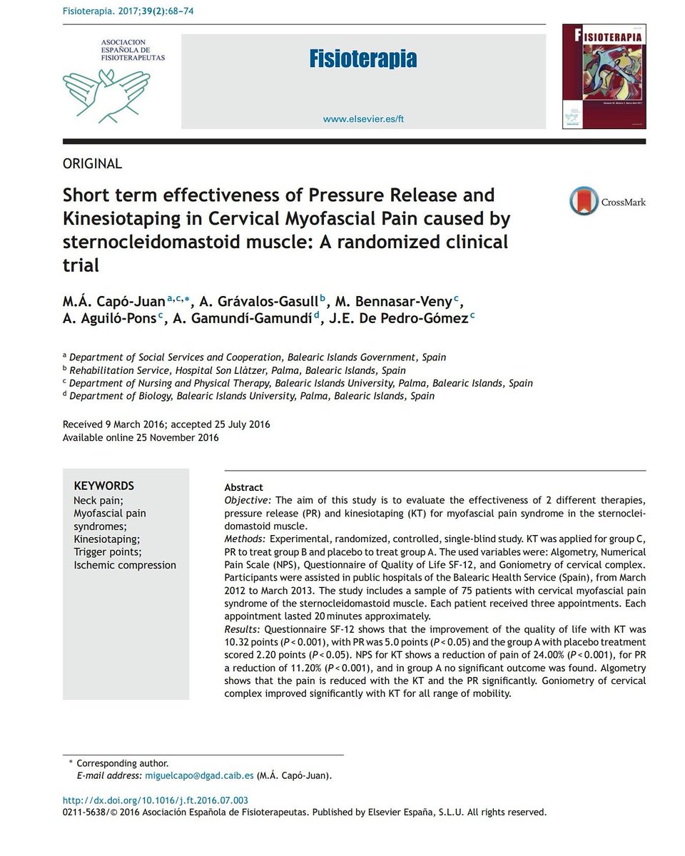 macapo_'s tweet photo. @aefisio #coverpublication #Fisioterapia #physiotherapy #myofascial #neck #pain #kinesiotaping #pressurerelease #triggerpoint https://t.co/MkO9m5Y4Pd