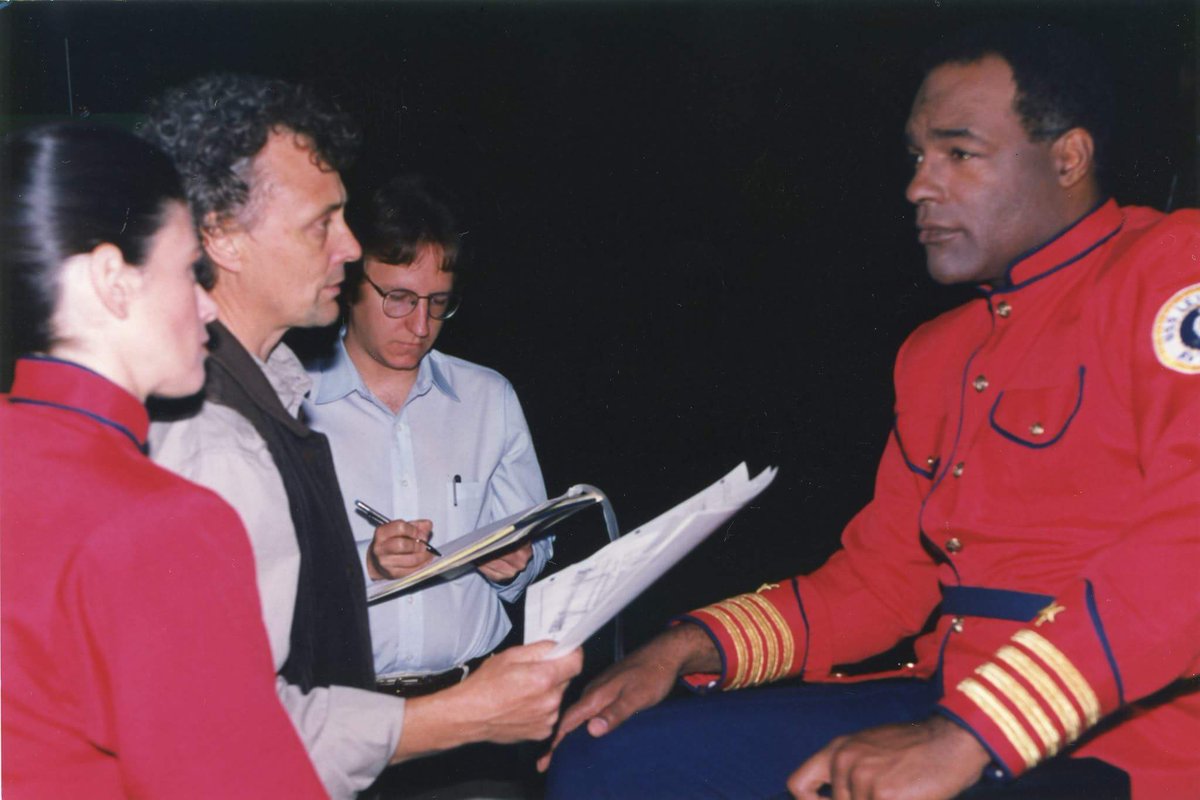 #GameMemories  Michael Dorn during the shooting of Mission Critical, in which he played as Captain Stephen R. Dayna.  <a href="/akaWorf/">Michael Dorn</a>