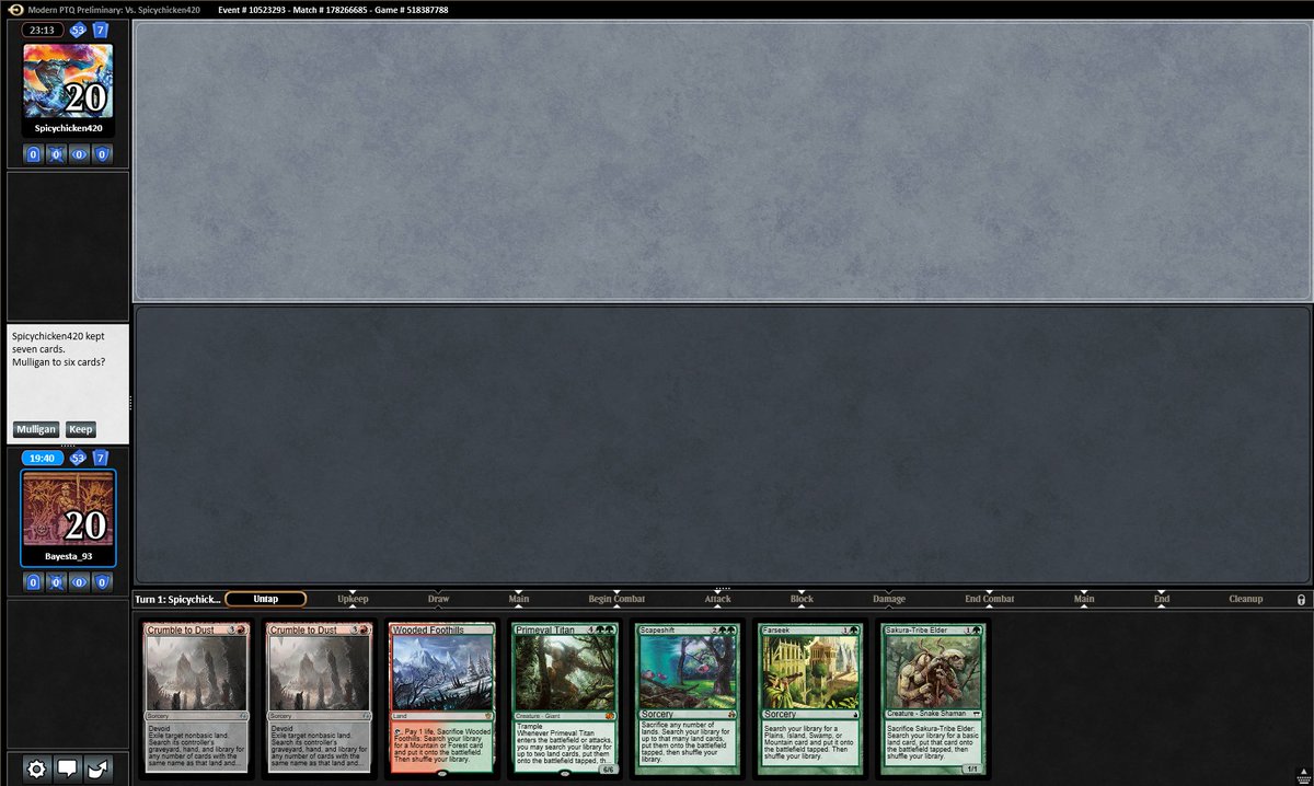 TheBallester's tweet photo. This is Keep or Mull? G2 On Draw vs Mirror. #mtgo #WhatIsThePlay https://t.co/rTAmnVbMIQ
