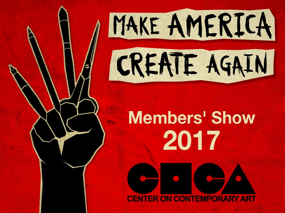 CoCASeattle's tweet photo. Next Thursday, a creative revolution continues! Join us for April opening reception of #MakeAmericaCreateAgain https://t.co/J2820Do1u4 #art https://t.co/c08ecLCFXG