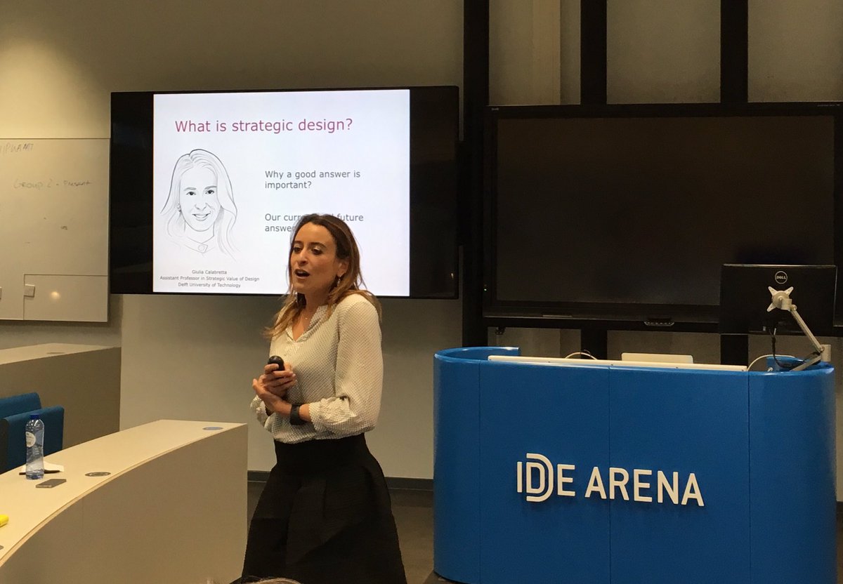 IngridWacht's tweet photo. Professor #giuliacalabretta about 'what is #strategicdesign' and why we should know what it is: #change of #designprofession @DMNetwerk https://t.co/vr1DXZsaZA