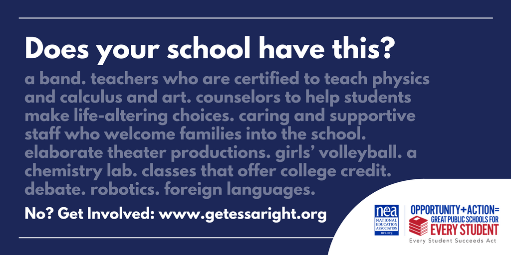 BeckyPringle's tweet photo. Here are just a few things the best schools have. Does your school have these? #ESSA https://t.co/pYhiZhq8kN No? Sign up. https://t.co/XmEpPG3jQZ