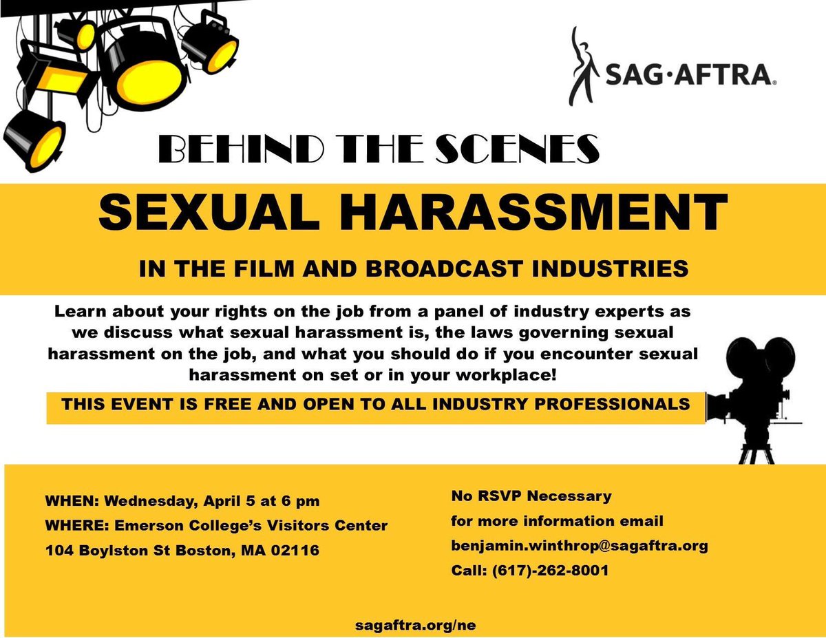 aceimartin's tweet photo. Come join me next week for the SAG-AFTRA sexual harassment forum! #notonmyset 👊🏼 https://t.co/eixpkebDe4