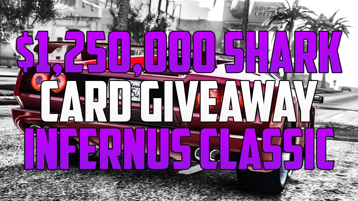 MrBossFTW's tweet image. #GTAOnline Infernus Classic $1,250,000 Shark Card Giveaway!

1. RT This Tweet!
2. Follow Me @MrBossFTW!

Winner: Thursday (03/30/17) #GTAV