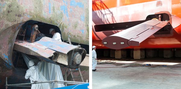 cipcomposites's tweet photo. CIP responds to cruise ship dry-dock emergency to replace flap bearings on fin stabilizers. Read more at https://t.co/eoLXYxL3lr. https://t.co/PkfSZVg48U