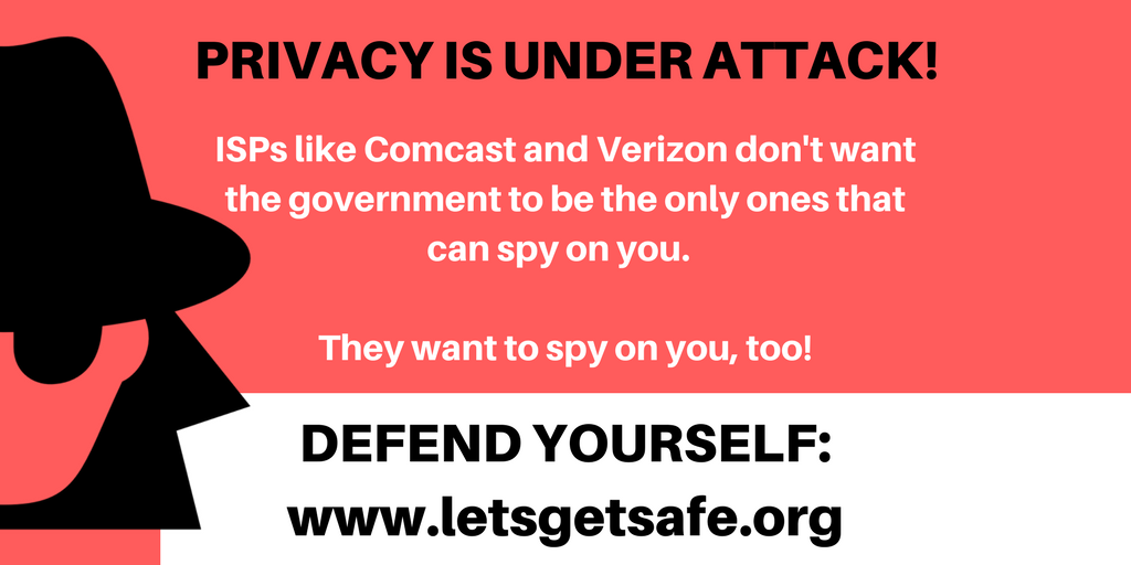 fightfortheftr's tweet photo. While Congress debates gutting #BroadbandPrivacy, defend yourself online at https://t.co/ktr4KmyzU3 https://t.co/ugLSi5Ntxf