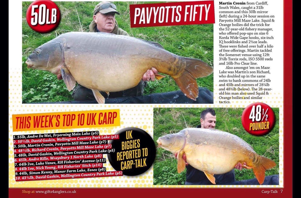 pro_baits's tweet image. Nice to see so many of our boys using Pro baits UK Reach @CarpTalkMag this week