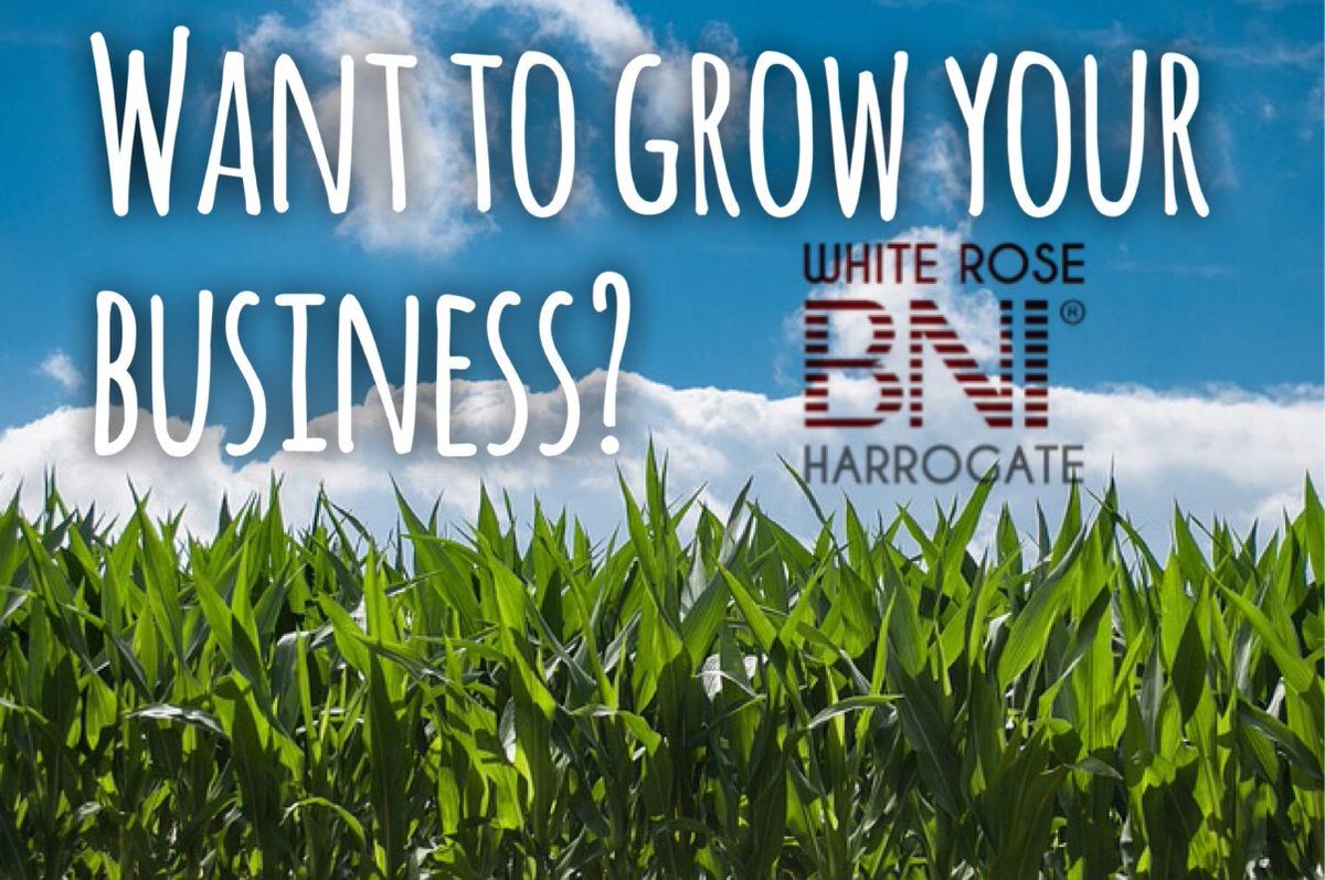 WhiteRoseBNI's tweet photo. Why not help your #business grow by joining us on Thursday mornings. #networking is a great way to help your business flourish #Harrogate https://t.co/yl81t5MUNw