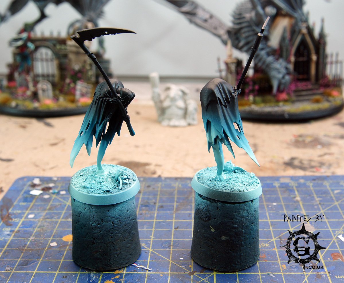 PaintedByG's tweet image. Cairn Wraith WIP1 - Airbrushing done! I love my airbrush when it's behaving itself!

#warmongers #ageofsigmar