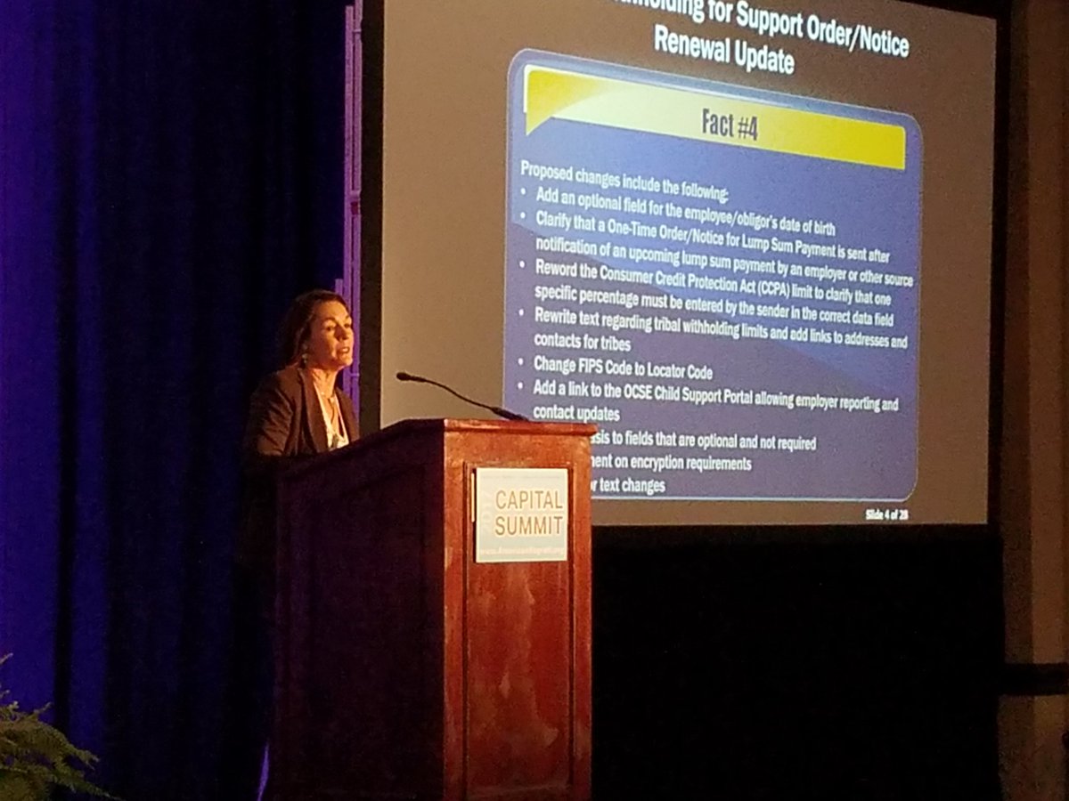 DycusDaniel's tweet photo. Sherri Grigsby talks on What's New in Child Support. #capsummit17 https://t.co/C5tVKCegmk