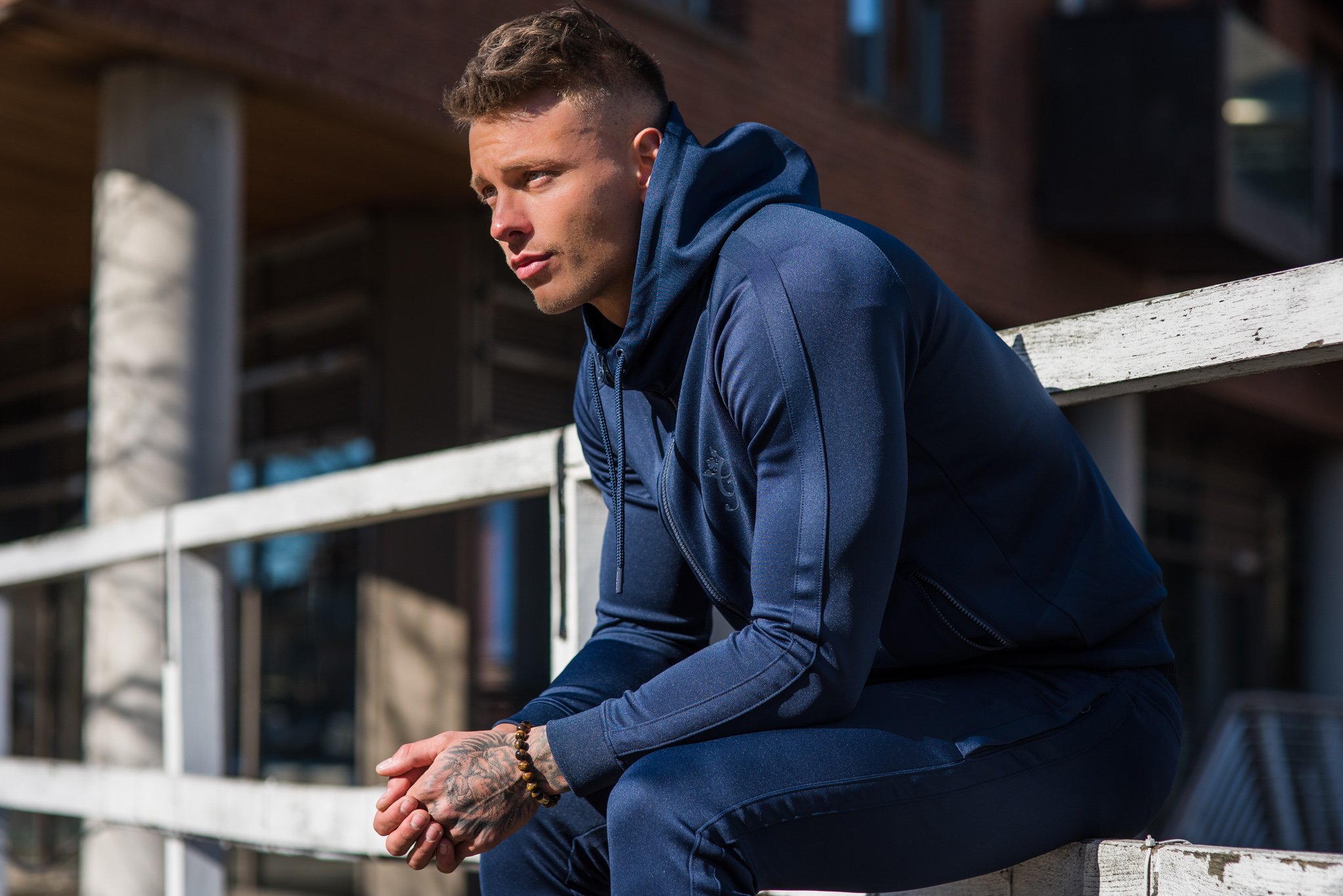 gk tapered poly tracksuit top