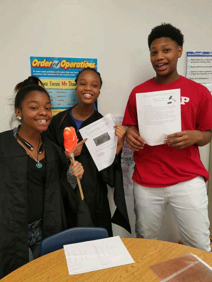 <a href="/WoodlandVoice/">Woodland Middle</a> Ms. Hills 7th Grade AVID Math class ~ Judge &amp; Jury Break Down Word Problems ~ Surface Area #BuildingACulture <a href="/AVIDWoodland/">Woodland MS AVID</a>